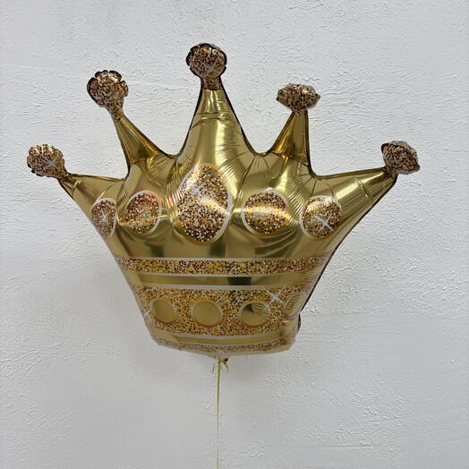 Foil figure with helium Crown (86 cm)