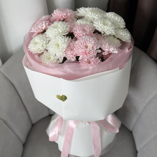 Микс из пяти кустовых хризантем