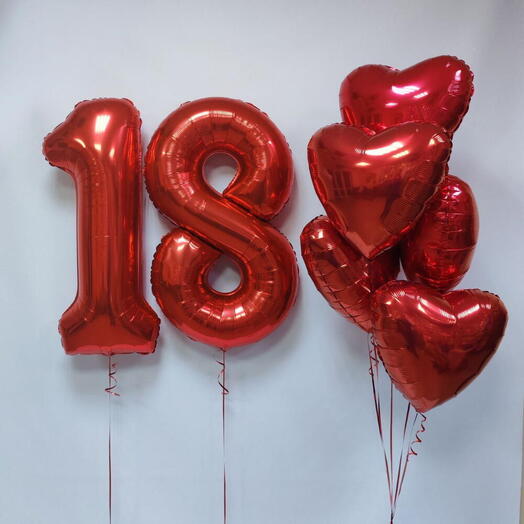 Шары на день рождения девушке - 18 мне уже