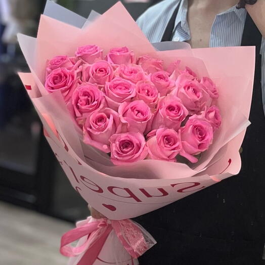 Монобукет из одноголовых роз