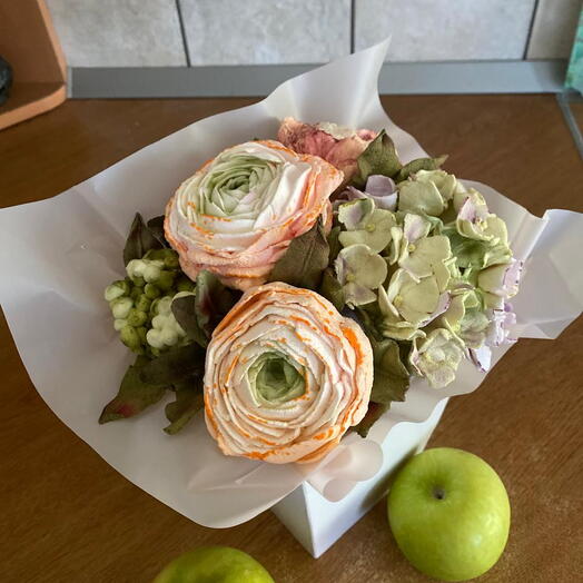 Зефирный букет в белой коробке