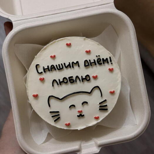 Бенто торт в подарок для любимого человека с котиком