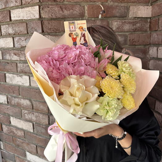 💐Букет на 1 сентября «Учат в школе» 📓✏️+открытка в подарок 🎁