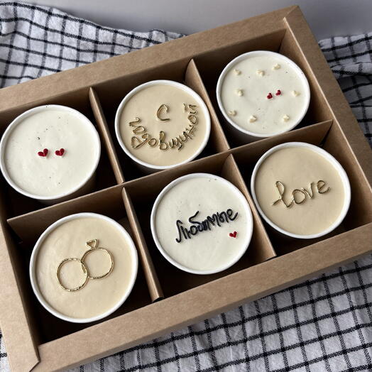Набор стаканчиков (cake to go, трайфлы) 6 шт по 110 гр. на годовщину свадьбы