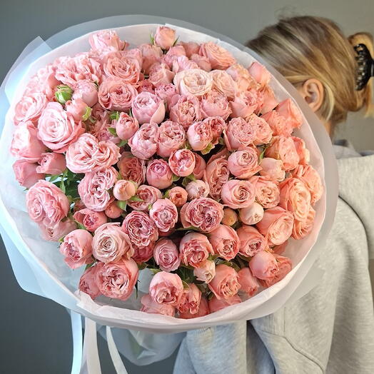 Кустовая пионовидная роза 31 штука💖