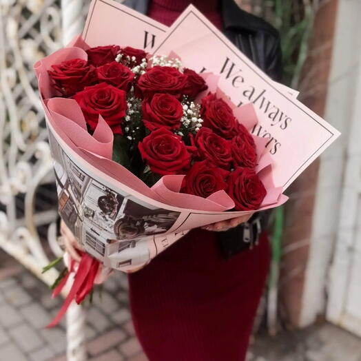 Букет из красных роз😍🔥🌸🎀