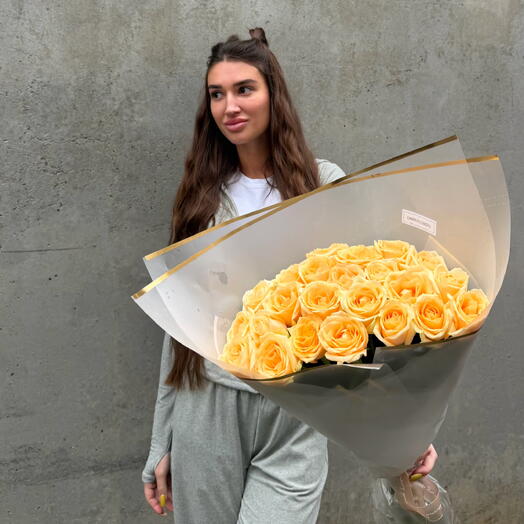 Букет из роз «Peach»