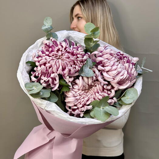Букет из самых сезонных хризантем «Виена» 💜😍🍁