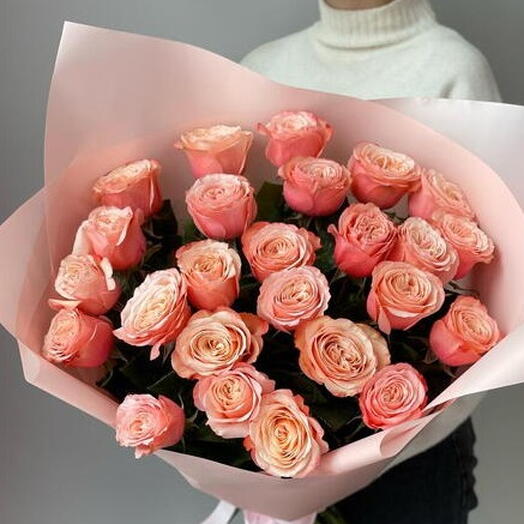 Букет из роз сорта Кахала🧡 размер💕