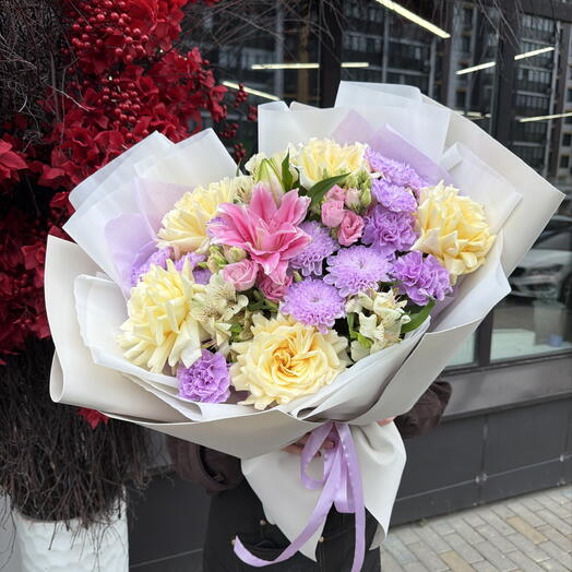 Сливочное сочетание с лавандовым💜🌼