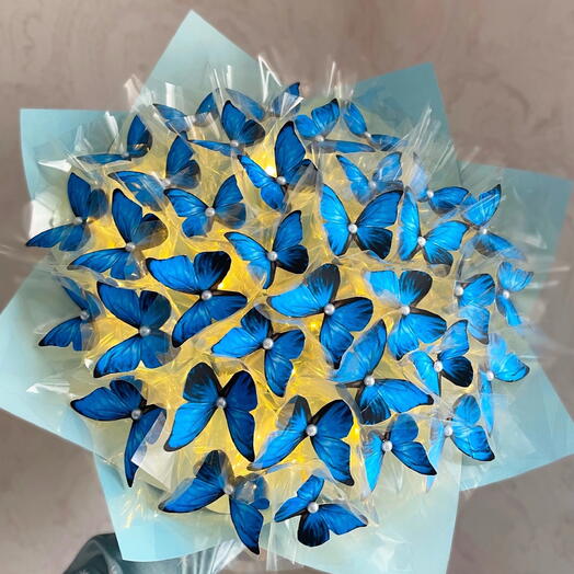 Букет из синих бабочек 🦋