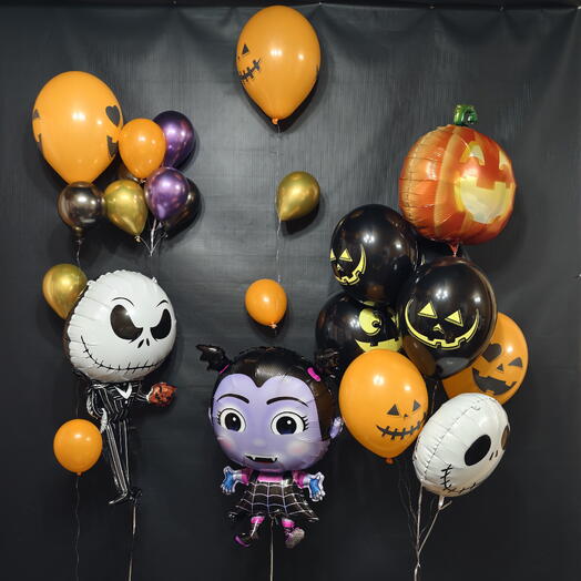 Набор из 22 шаров на Halloween «Хэллоуин: стиль, мистика и немного озорства»