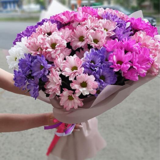 Bouquet of 11 bush chrysanthemums