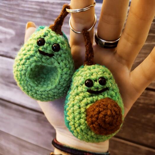 Avocados, Keychain, Handmade Toy