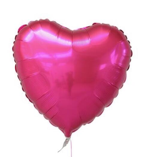 Фольгированный шар с гелием Розовое Сердце - 80 см