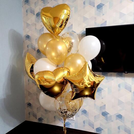 Bouquet of Golden Happiness balloons