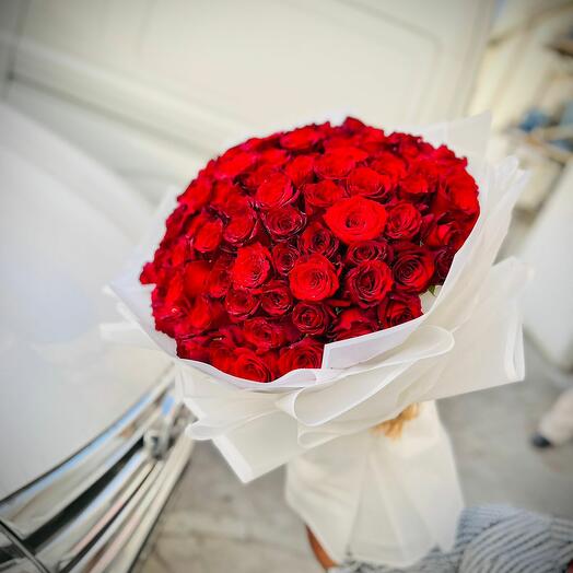 80 Red Rose Bouquet