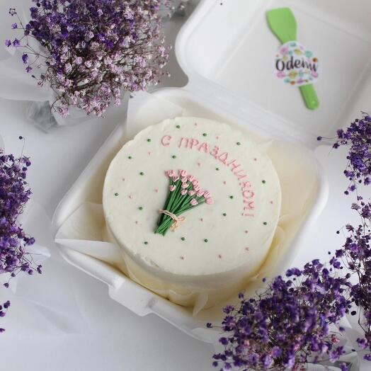 Бенто-торт "Букет тюльпанов"  девушке, женщине, маме, сестре, бабушке, подруге