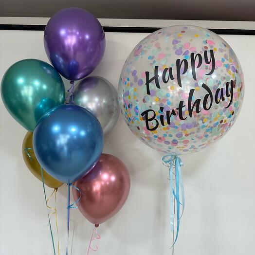 Набор шаров Happy birthday