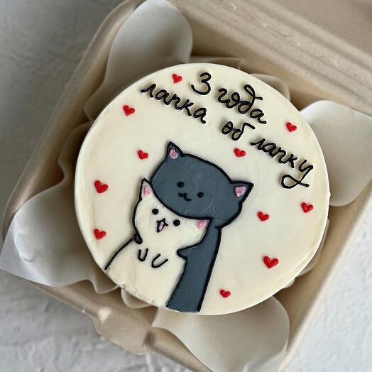 Бенто торт для любимого человека на годовщину отношений 💗
