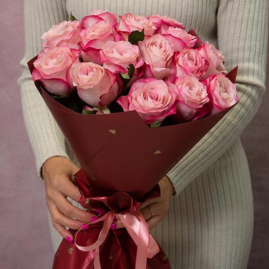 Ramo de 15 rosas Rosadas