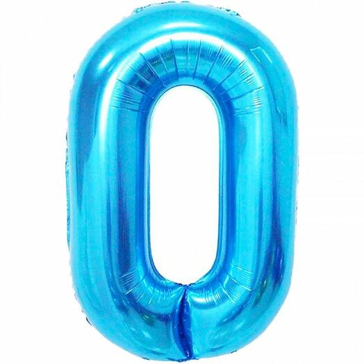 Шар фольгированный цифра "0"