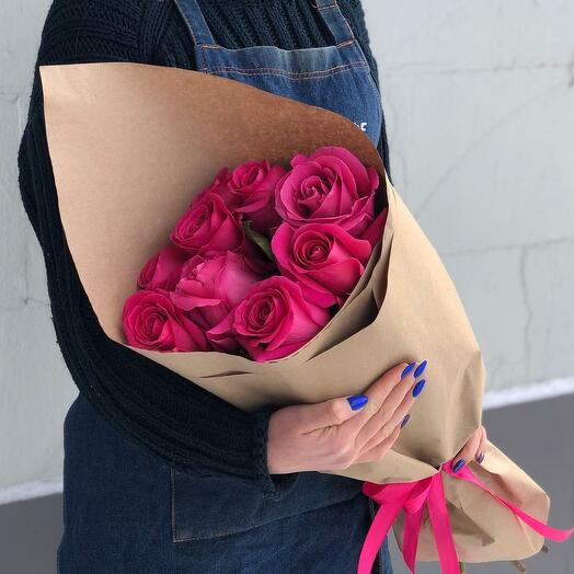 Monobloque de 9 rosas ecuatorianas