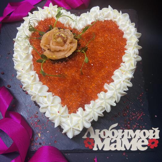 Сёмга с икрой Сердце на 14 февраля