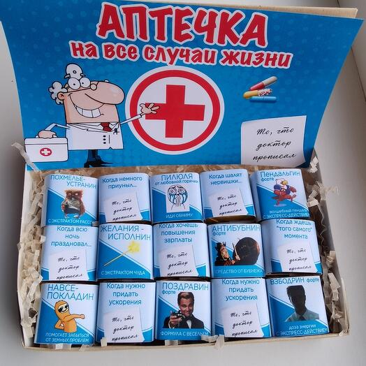 Аптечка подарочный набор шокобокс конфеты