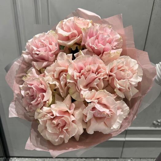 Букет из Французских роз Пинк Мондиаль 9🌸