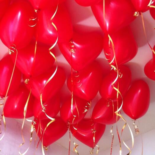 30 balls "Red hearts"