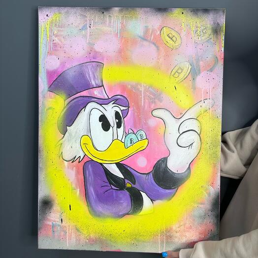 Ручная работаКартина Scrooge McDuck gold