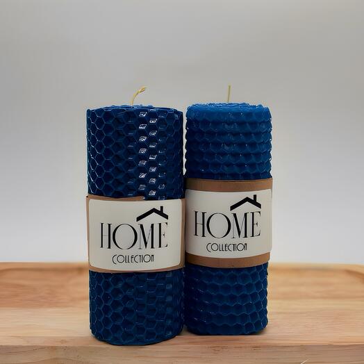 Набор свечей из вощины «Home Collection Синий