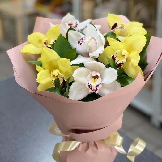 Orchids and bush roses