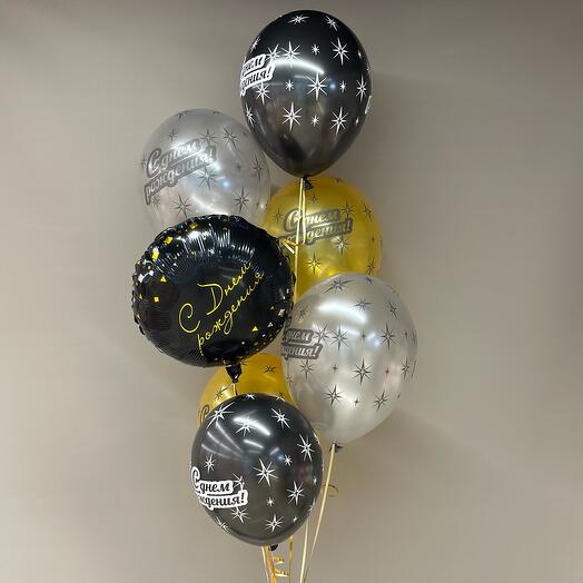 Set de bolas Negro con oro