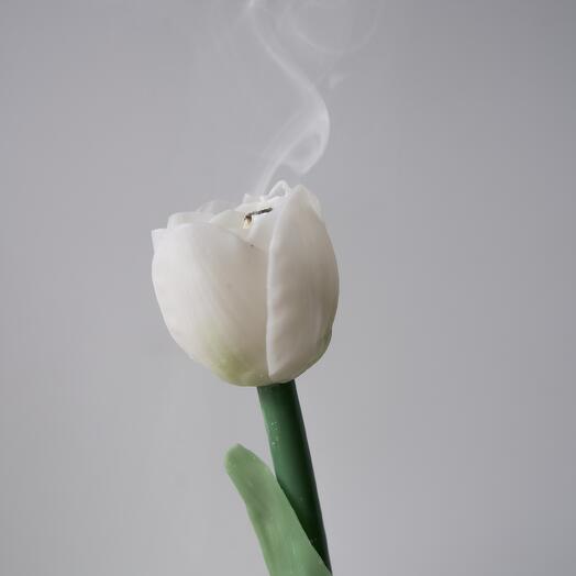 Свеча Тюльпан белый