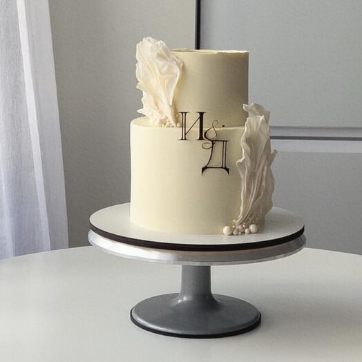 Свадебный торт двухярусный