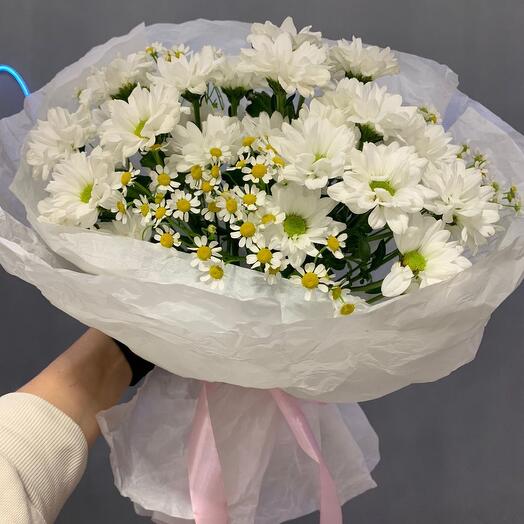 Хризантемы и ромашки белоснежные💍