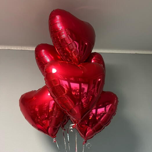 7 фольгированных шаров Сердце