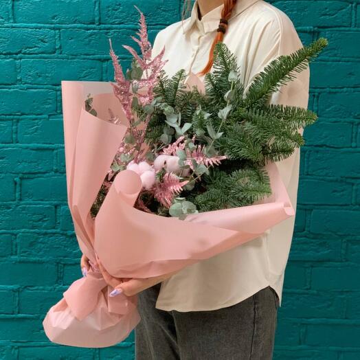 Букет з нобілісу (ялина) і бавовни