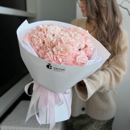 Моно букет из гортензии PINK