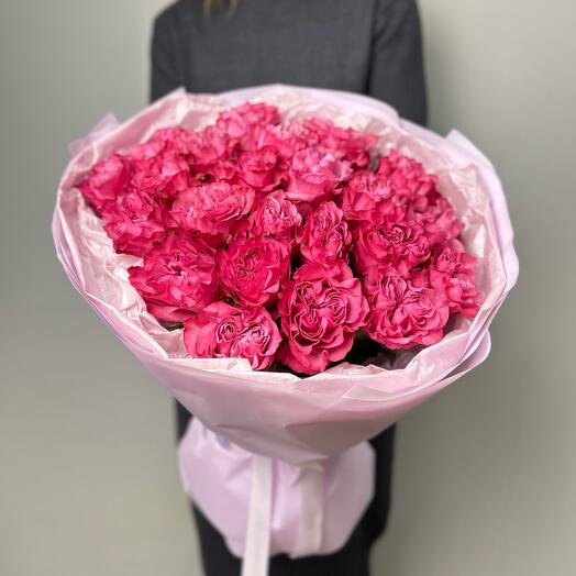 mono bouquet 147 de 25 rosas peonías de la variedad country blues