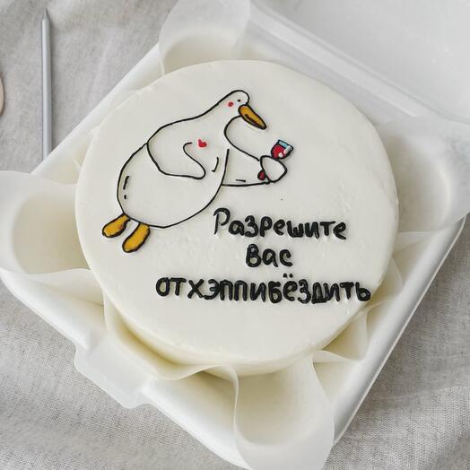 Бенто торт с гусем на день рождения