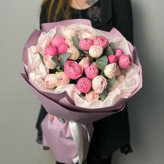 Duobucket GF de rosas peonías Silva Pink y Mansfield Park