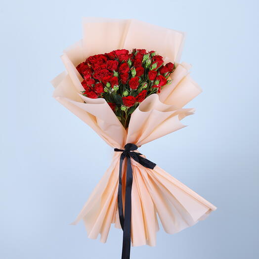 Valentines Day Red Baby Roses Bouquet