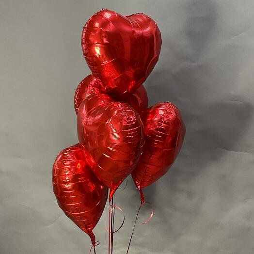 Шары сердце 5шт