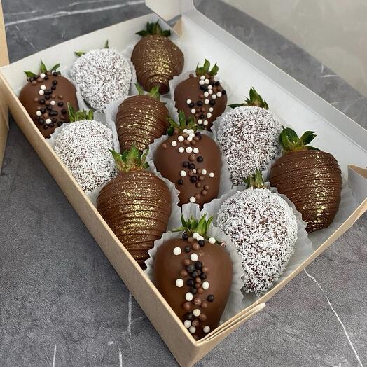 Клубника в шоколаде 12 ягод 💞