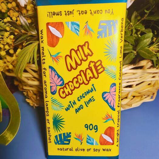 Wax melts Шоколадка с ароматом Кокоса и Лайма