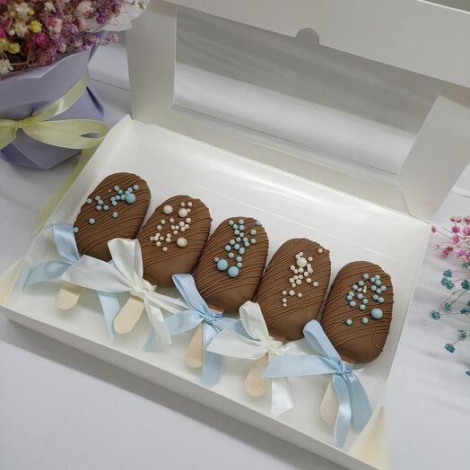 Кейк попсы Эскимо в подарок мужчине, для папы, на день рождения, учителю, воспитателю, врачу, на 23 февраля