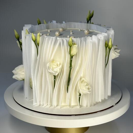 The cake is delicate